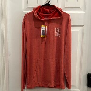 NWT Reel Life Men's Coral Hoodie